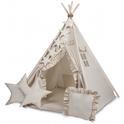 Namiot TIPI TEEPEE dla dzieci 3 poduszki przytulanki+GIRLANDA produkt PL